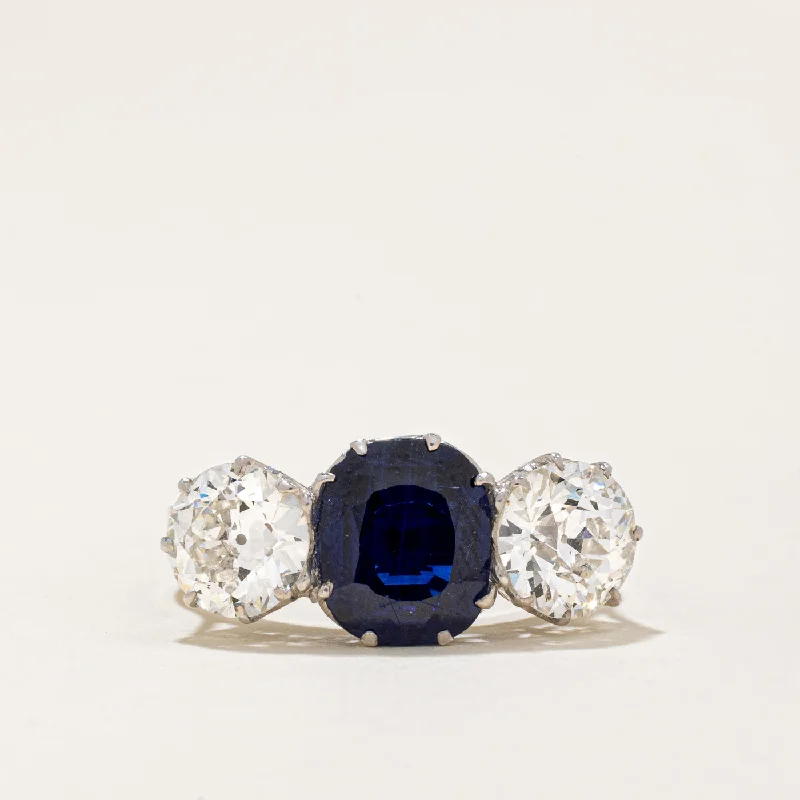 Unmissable Jewelry Clearance – Final Reductions Sapphire & Diamond Hinge Ring | 2.80ct, 2.50ctw | SZ 5.75 |