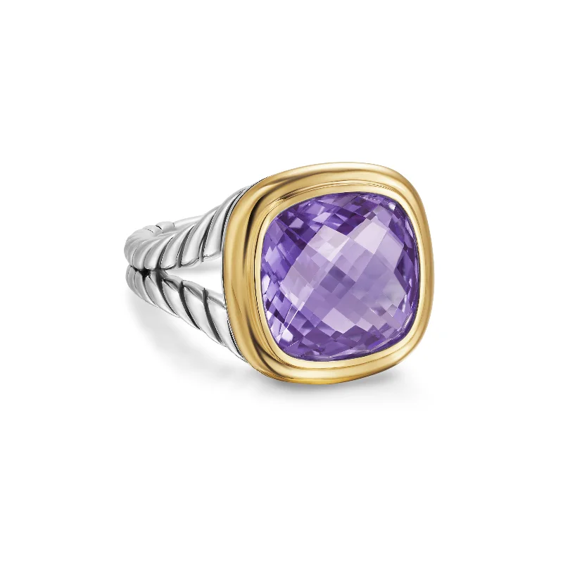Shine Without Limits – Jewelry Sale Happening Now Albion® Ring in Sterling Silver with 18K Yellow Gold and Amethyst\, 11mm Shine Without Limits – Jewelry Sale Happening Now Albion® Ring in Sterling Silver with 18K Yellow Gold and Amethyst\, 11mm