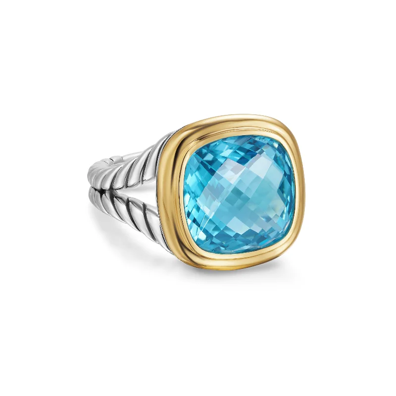 Best Jewelry Deals – Premium Quality At Exclusive Discounts Albion® Ring in Sterling Silver with 18K Yellow Gold and Blue Topaz\, 11mm Best Jewelry Deals – Premium Quality At Exclusive Discounts Albion® Ring in Sterling Silver with 18K Yellow Gold and Blue Topaz\, 11mm