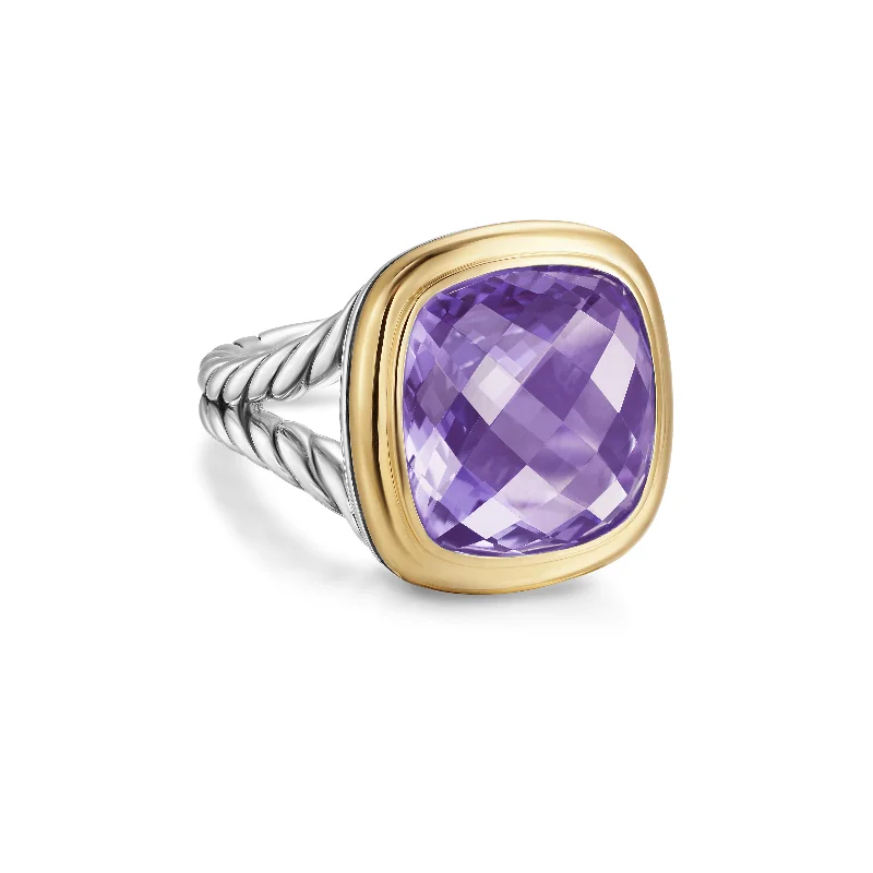 Shop Modern Jewelry Collections With Exclusive Discounts Albion® Ring in Sterling Silver with 18K Yellow Gold and Amethyst\, 15mm Shop Modern Jewelry Collections With Exclusive Discounts Albion® Ring in Sterling Silver with 18K Yellow Gold and Amethyst\, 15mm