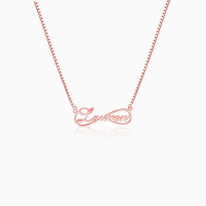 Personalized Jewelry Sale – Unique Pieces At Great Prices Rose Gold Personalised Infinite Promises Pendant