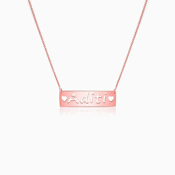 Luxury Jewelry Sale – Elegant Styles At Unbeatable Prices Rose Gold Personalised Name Engraved with Love Necklace