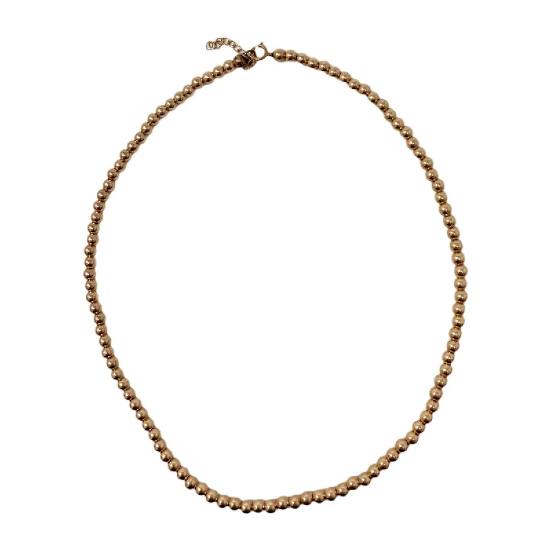 Glamorous Jewelry, Glamorous Deals – Shop Now Rose Gold Plated Sterling Silver Ball 16" Necklace
