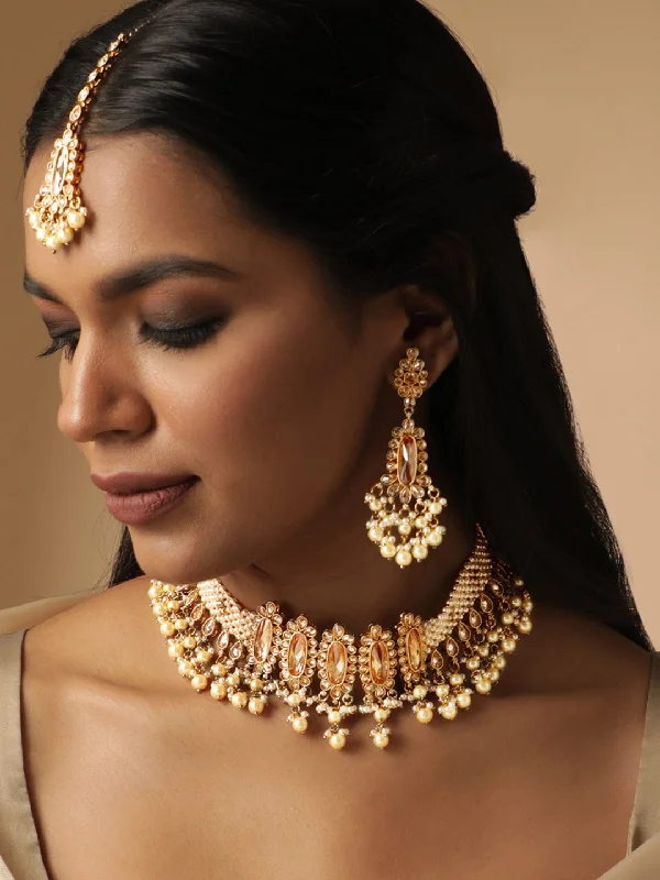 Sparkle On A Budget – Fine Jewelry For Less Rubans 22K Gold Plated Jewellery Set