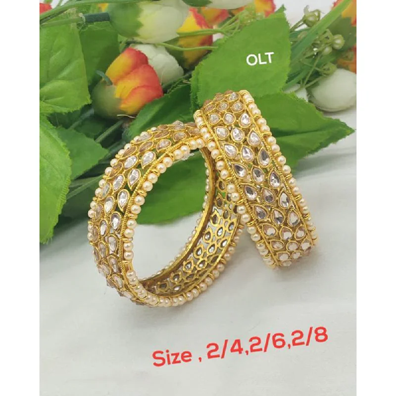 Customized Silver Jewelry For Unique Style Sai Fashion Gold Plated Kundan Stone & Pearl Bangles Customized Silver Jewelry For Unique Style Sai Fashion Gold Plated Kundan Stone & Pearl Bangles