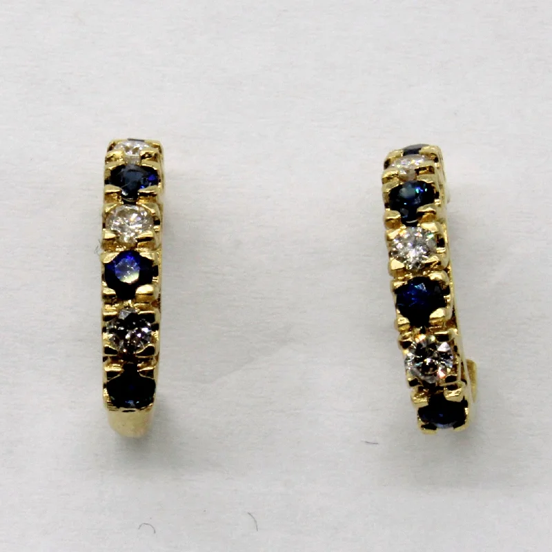 Exclusive Jewelry Offers – Sparkle For Less Sapphire & Diamond Hoop Earrings | 0.36ctw, 0.24ctw |