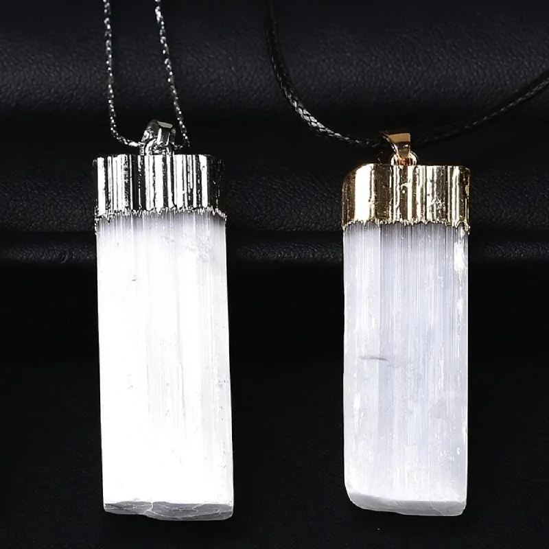 Buy More, Save More On Stunning Jewelry Designs Selenite Energy Gemstone Pendant
