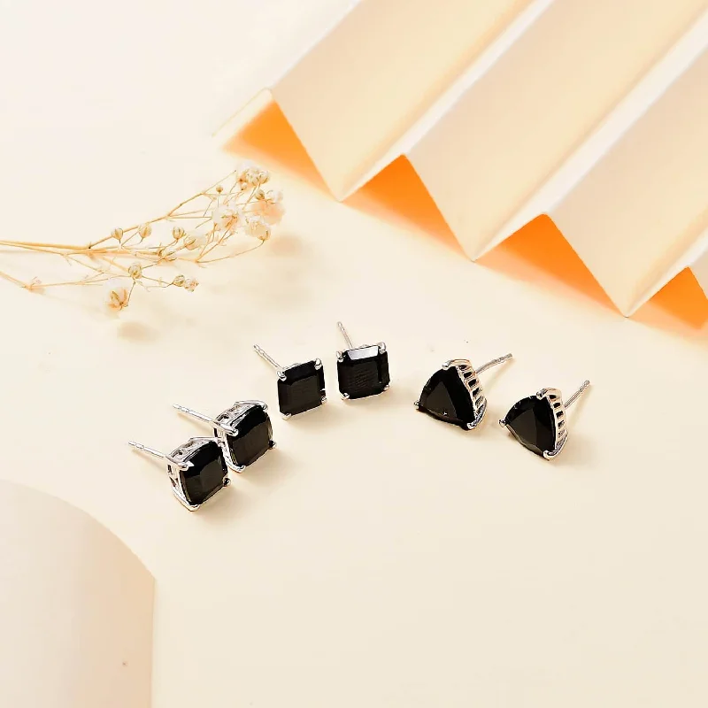 Grab Your Favorite Jewelry At The Lowest Prices Set of 3 Thai Black Spinel Earrings Grab Your Favorite Jewelry At The Lowest Prices Set of 3 Thai Black Spinel Earrings