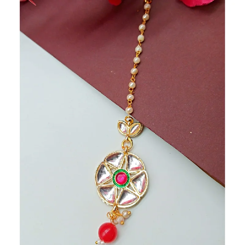 Sparkle More For Less – Jewelry Sale Happening Now Shree Jai Sai Art Gold Plated Maangtikka