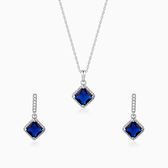 Shop Dazzling Jewelry At The Best Prices Silver Adorable Blue Set