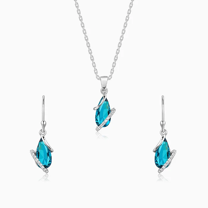 Premium Jewelry At Special Low Prices For A Limited Time Silver Blue Night Set