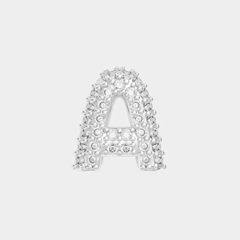 Exclusive Online Jewelry Sale – Don't Wait Silver Pave Bubble Letter Charms