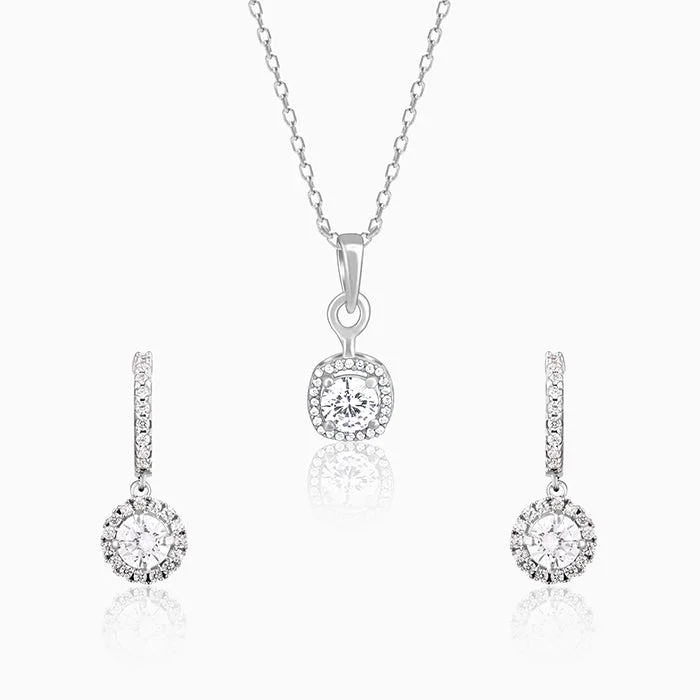 Trending Jewelry Styles Now At Limited-Time Discounts Silver Twilight Solitaire Set