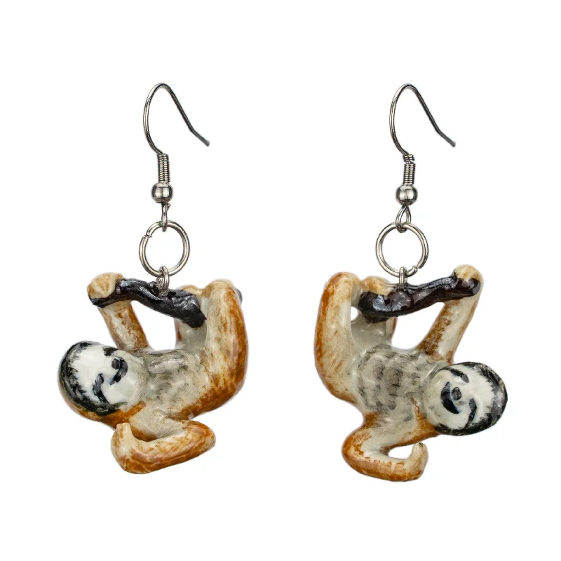 Unmissable Jewelry Clearance – Final Reductions Sloth Porcelain Earrings