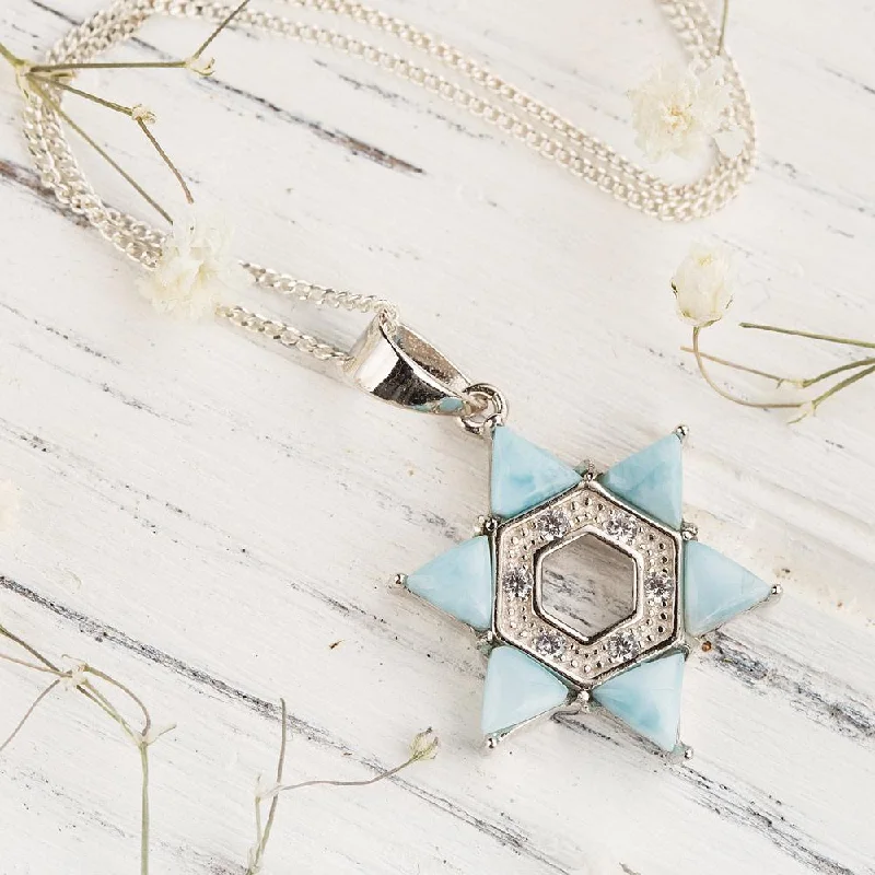 Shine In Style – Shop Jewelry Discounts Today Star-Shaped Larimar Stone Necklace