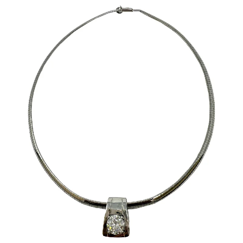 Unlock Unbeatable Jewelry Deals Before They’Re Gone Sterling Silver& 14K White White Snake Necklace with Moissante Pendant Unlock Unbeatable Jewelry Deals Before They’Re Gone Sterling Silver& 14K White White Snake Necklace with Moissante Pendant