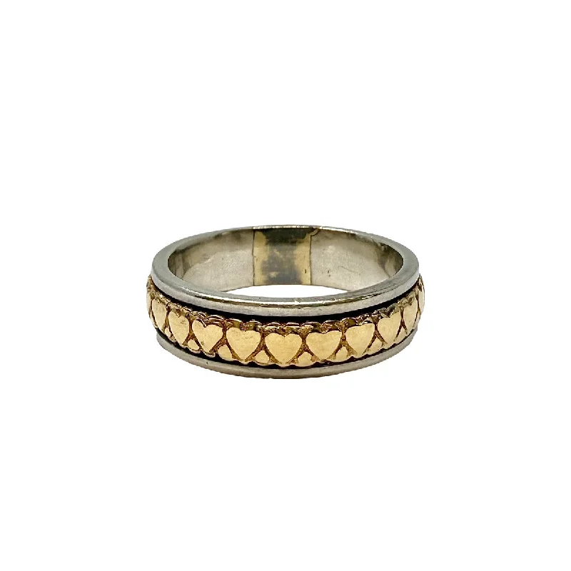 Premium Diamond Jewelry At Once-In-A-Lifetime Discounts Sterling Silver and 14K Gold Inlay Band