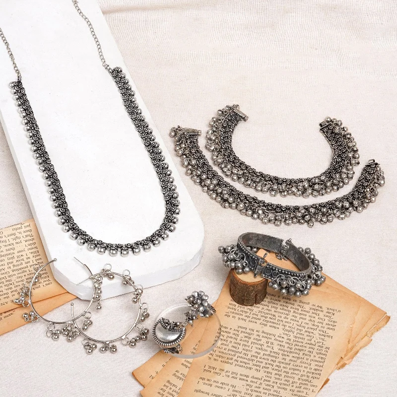 Jewelry Clearance Event – Stock Up Before It's Over Teejh Ajanta Oxidised Silver Jewellery Gift Set