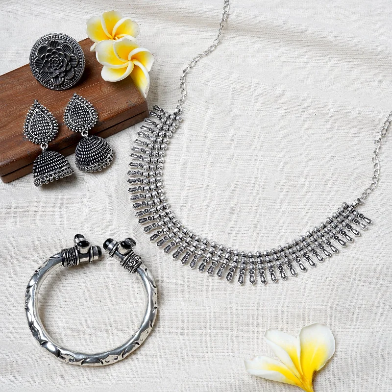 The Perfect Jewelry Piece At The Perfect Discount Teejh Jahita Silver Oxidised Jewelry Gift Set