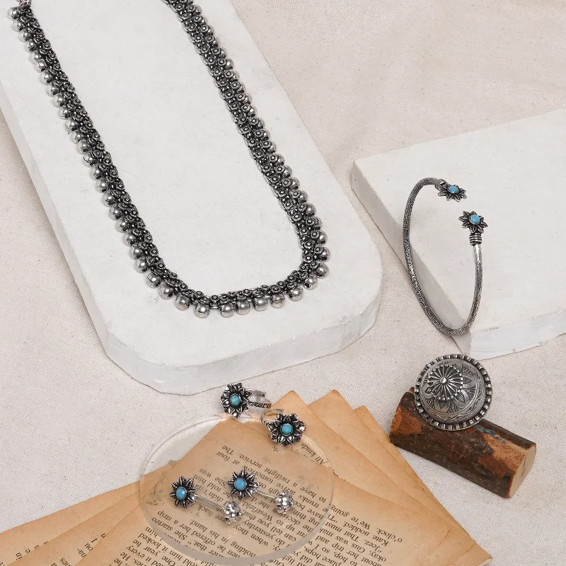 Limited Stock On Premium Jewelry At Low Prices Teejh Mathura Oxidised Silver Jewellery Gift Set