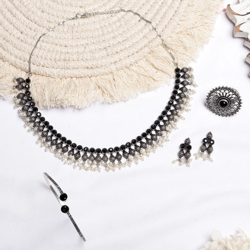 Sparkle For Less – Shop Our Limited-Time Jewelry Deals Teejh Preet Silver Oxidised Jewelry Gift Set