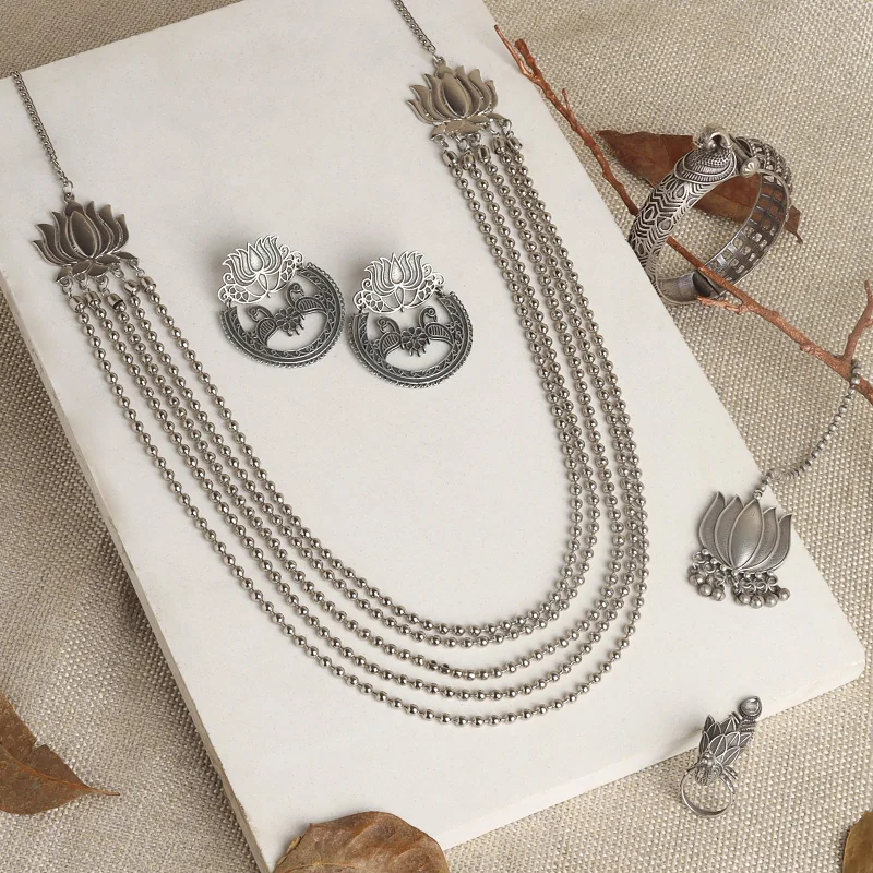 Breathtaking Jewelry At Limited-Time Savings Teejh Pudukkottai Oxidised Silver Jewellery Gift Set