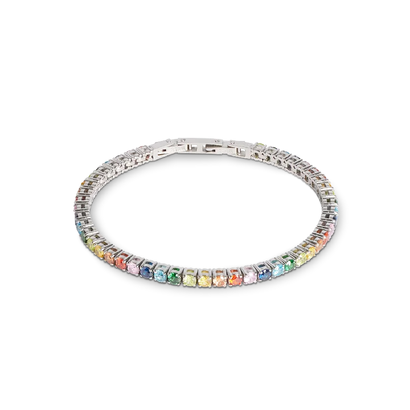 Grab Your Dream Jewelry At The Lowest Prices Tennis bracelet silver-multicolour