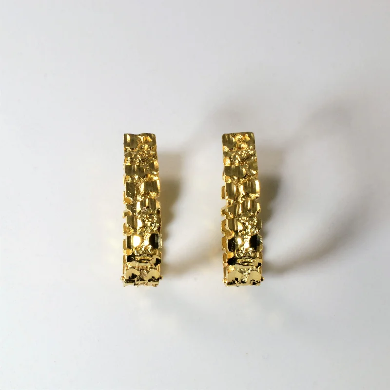 Personalized Jewelry Sale – Unique Gifts At Low Prices Textured Gold Hoop Earrings |