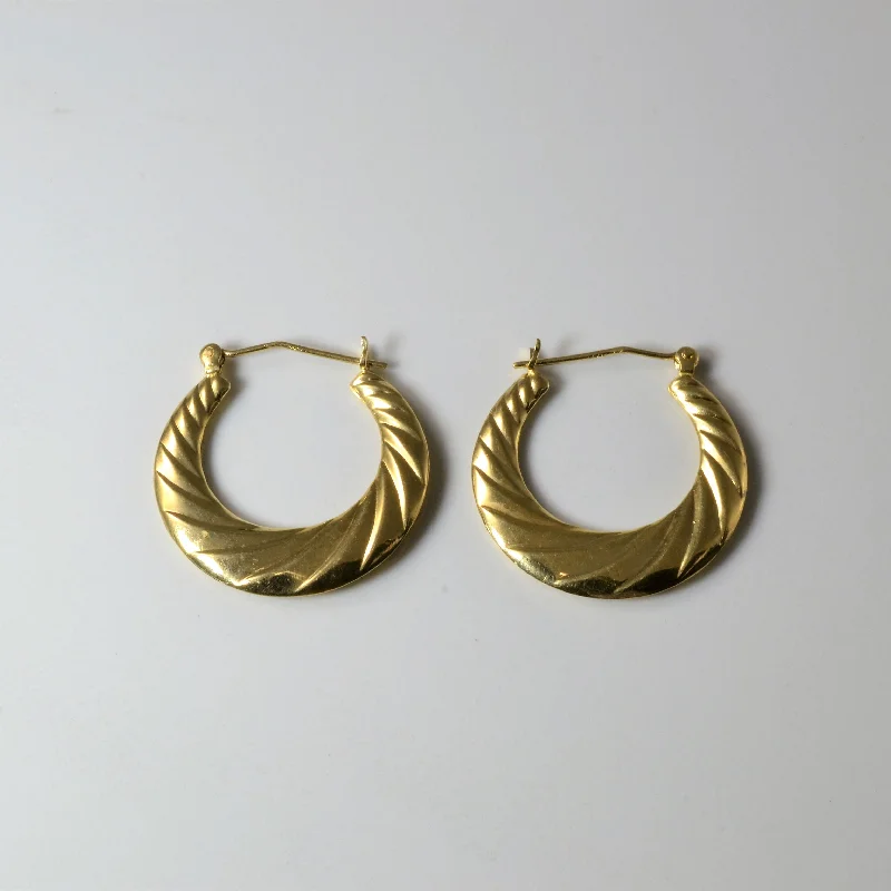 Jewelry Deals That Outshine The Rest Textured Gold Hoop Earrings |
