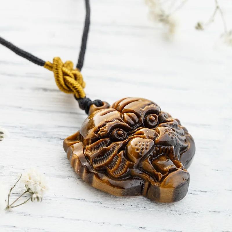 Get The Sparkle You Love At Prices You Adore Tiger-Shaped Tiger's Eye Crystal Power Necklace Get The Sparkle You Love At Prices You Adore Tiger-Shaped Tiger's Eye Crystal Power Necklace