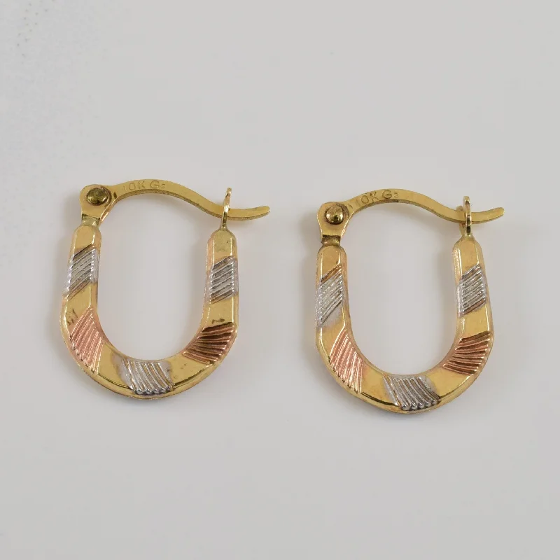 Seasonal Jewelry Sale – Upgrade Your Style Today Tri Tone Hoop Earrings |