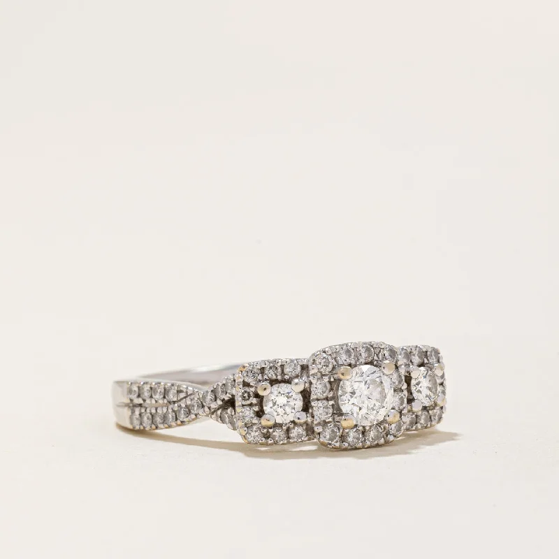 Exclusive Online Jewelry Sale – Don't Wait 'Vera Wang' Diamond & Sapphire Engagement Ring | 0.95ctw, 0.05ctw | SZ 8.25 |