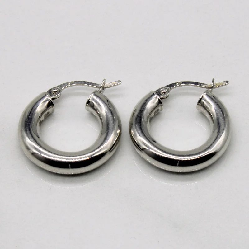 Get The Jewelry You Love At A Price You Love White Gold Hollow Hoop Earrings |