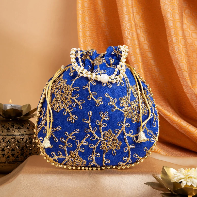 Your Dream Jewelry At Dream Prices – Shop Now Yeh Haseen Vadiyan Blue Potli Bag