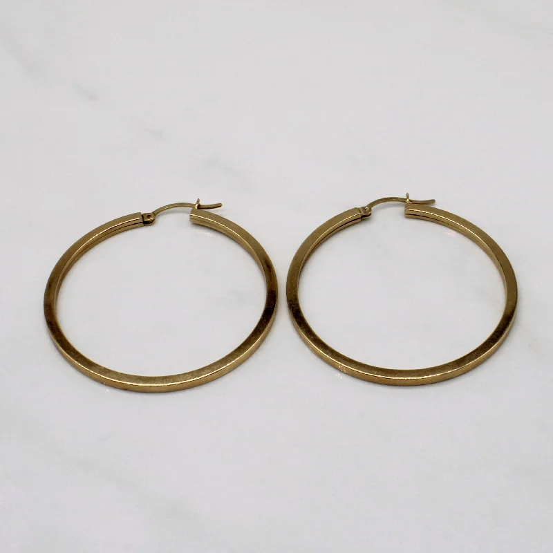 Stunning Statement Jewelry, Unbeatable Discounts Yellow Gold Hoop Earrings |