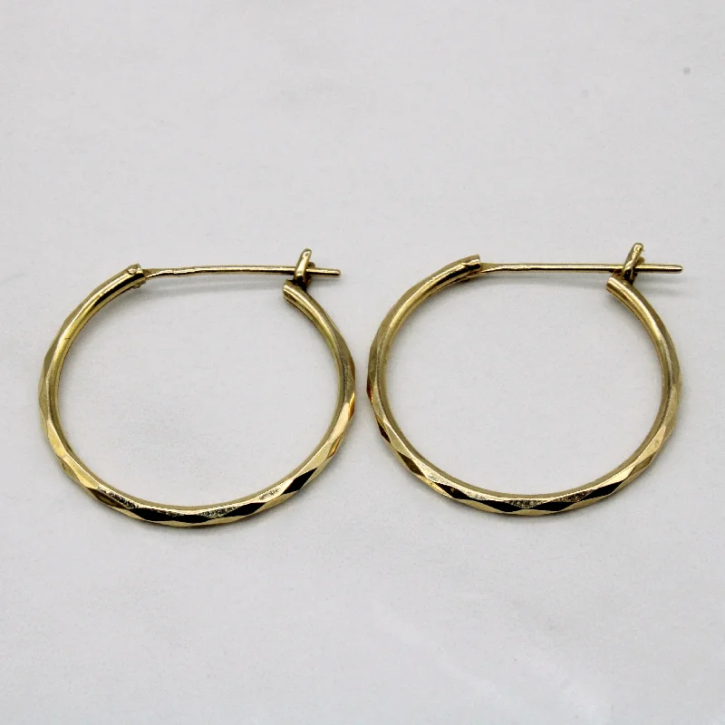 Jewelry Clearance – Final Chance To Save Big Faceted Gold Hoop Earrings |