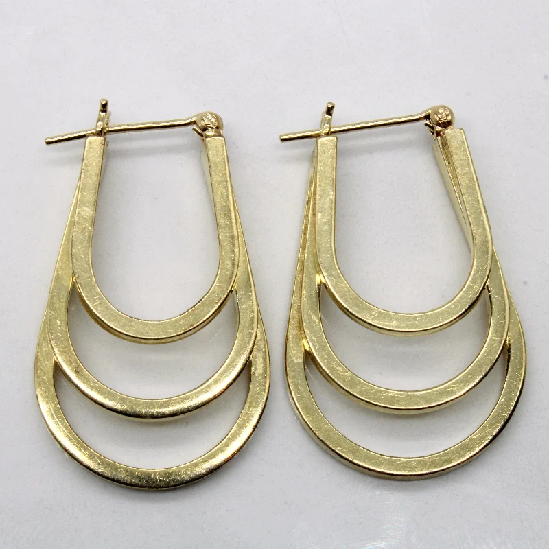 The Perfect Jewelry Piece At The Perfect Discount Yellow Gold Layered Hoop Earrings |