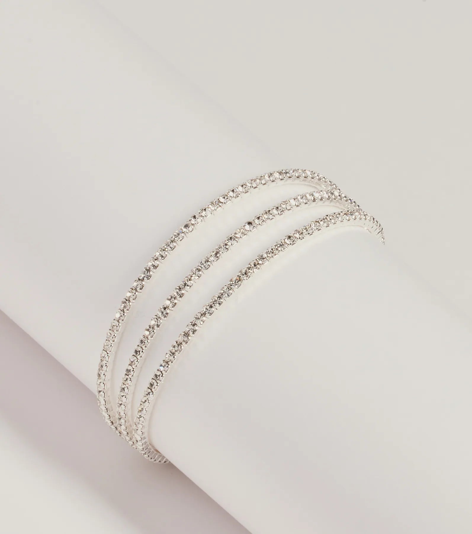 Gorgeous Jewelry, Limited-Time Savings Simply Glam Rhinestone Memory Wire Bracelet
